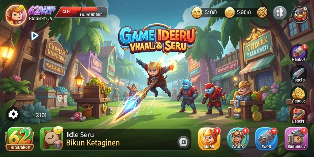 Tampilan screenshot gameplay 62VIP dengan elemen Idle yang menarik.