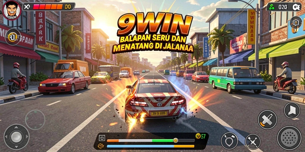 Gameplay seru balapan di jalanan dengan mobil yang beragam.