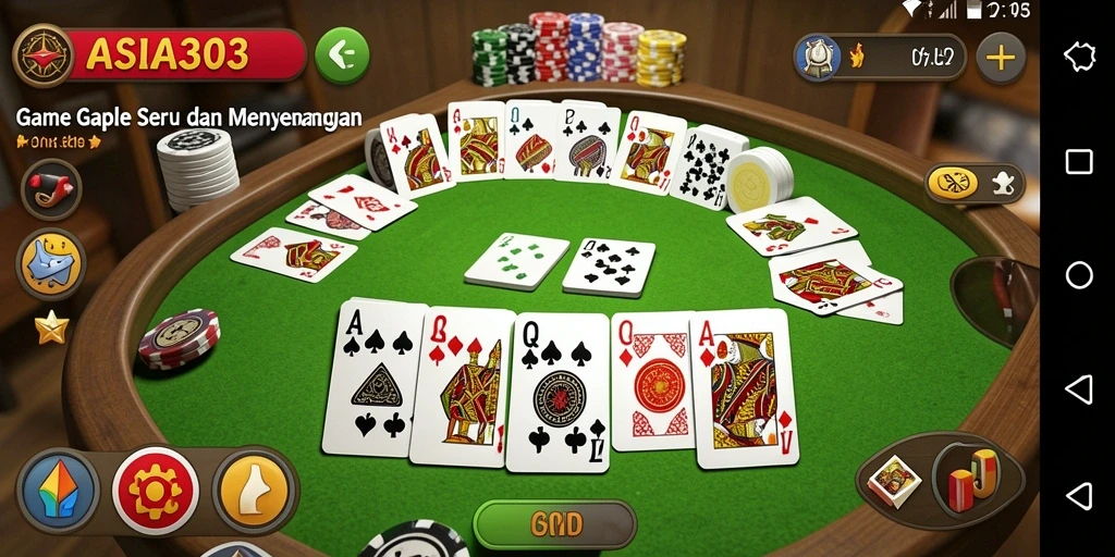 Gameplay seru ASIA303 dengan tampilan papan Gaple yang menarik.