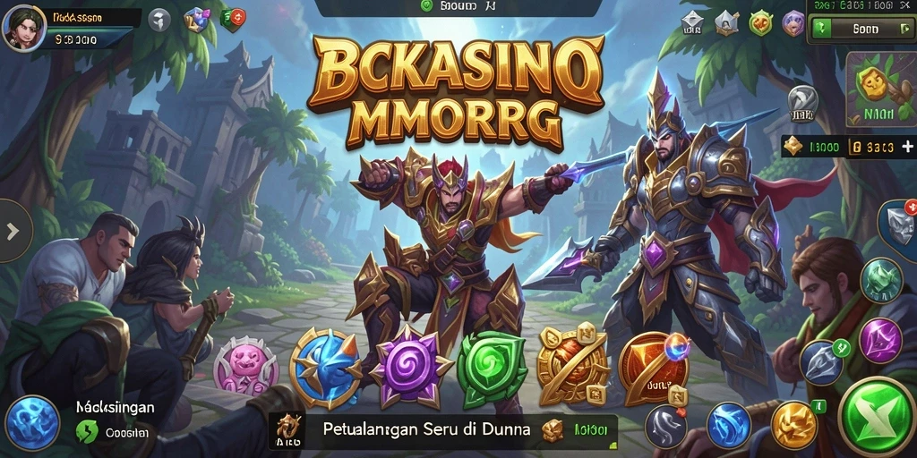 Screenshot utama BCKASINO menampilkan aksi mendebarkan dalam dunia MMORPG.