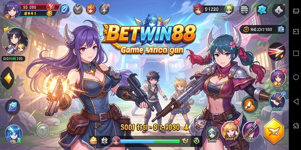 Tampilan gameplay menarik dari BETWIN88 dengan karakter Anime yang ikonik.