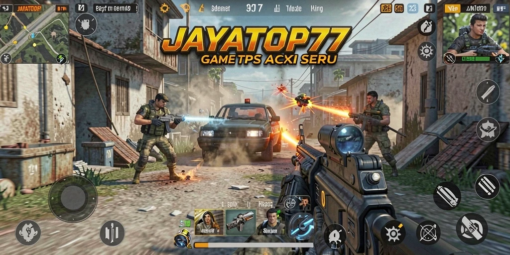 Tangkapan layar menampilkan momen intens dalam gameplay TPS.