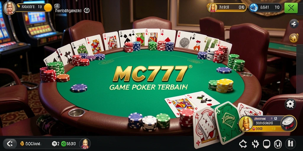 Tangkapan layar MC777 menunjukkan aksi seru permainan Poker.