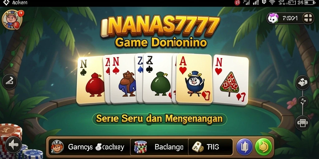 Gameplay seru NANAS777 dengan aksi permainan Domino yang mendebarkan.