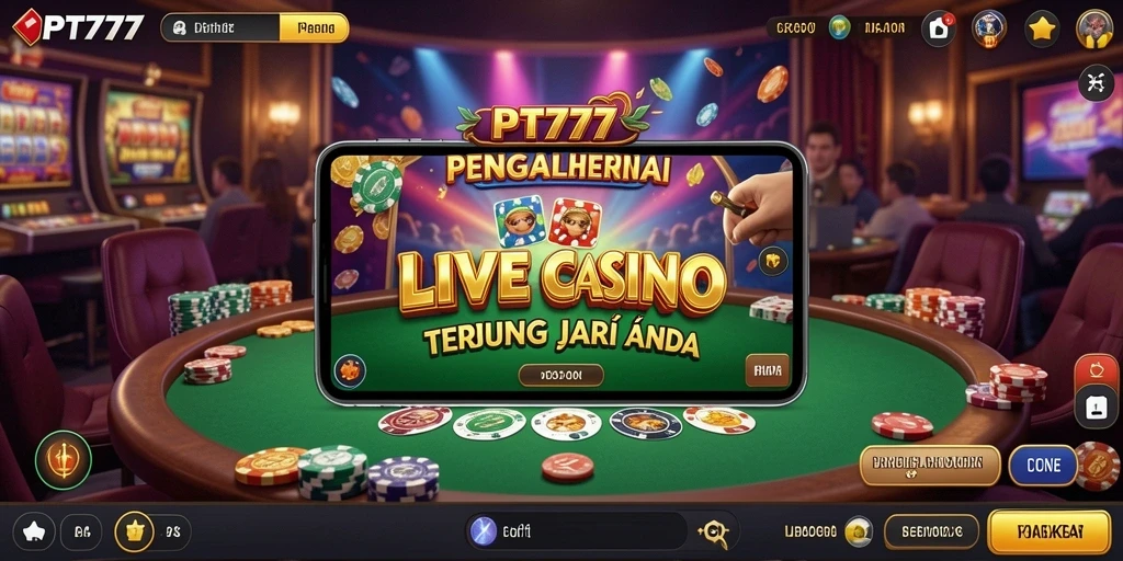 Tampilan menarik dan interaksi langsung dalam gameplay Live Casino.