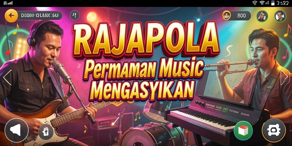 Tangkapan layar RAJAPOLA menampilkan gameplay musik yang seru dan interaktif.