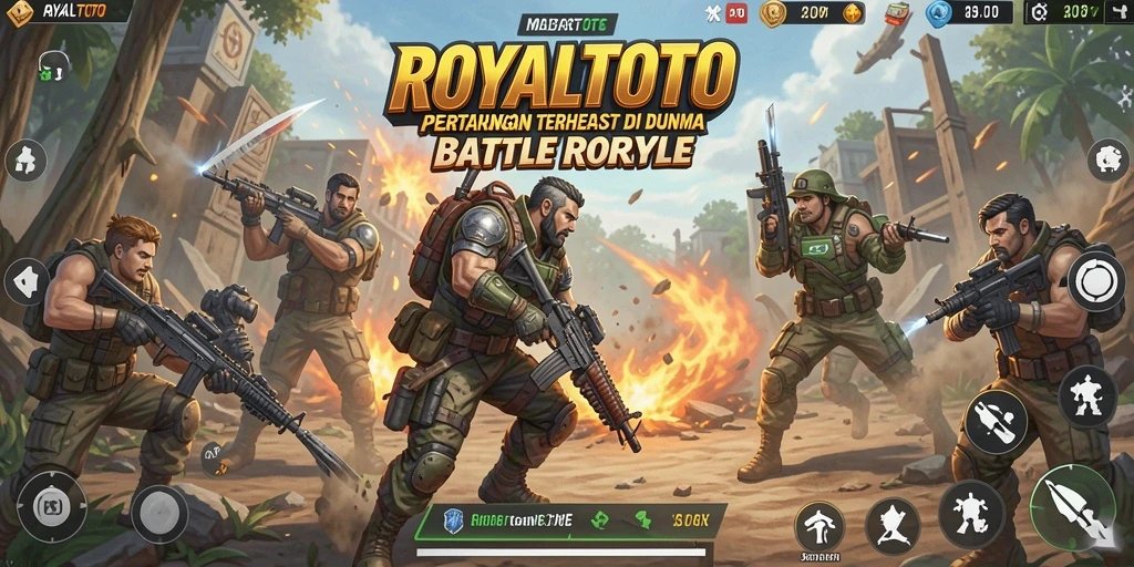 Tangkapan layar gameplay seru dari ROYALTOTO battle royale.