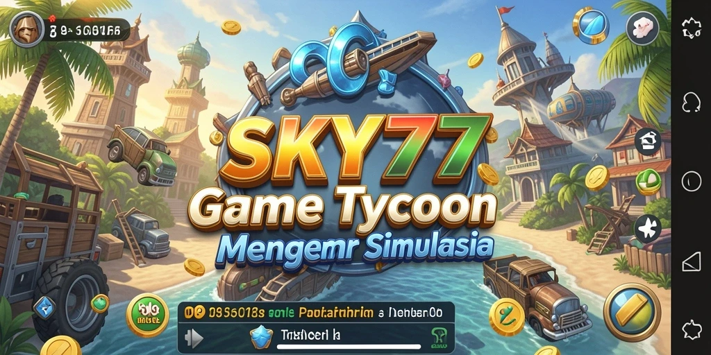 Tangkapan layar utama SKY77 menunjukkan gameplay Tycoon yang menarik.