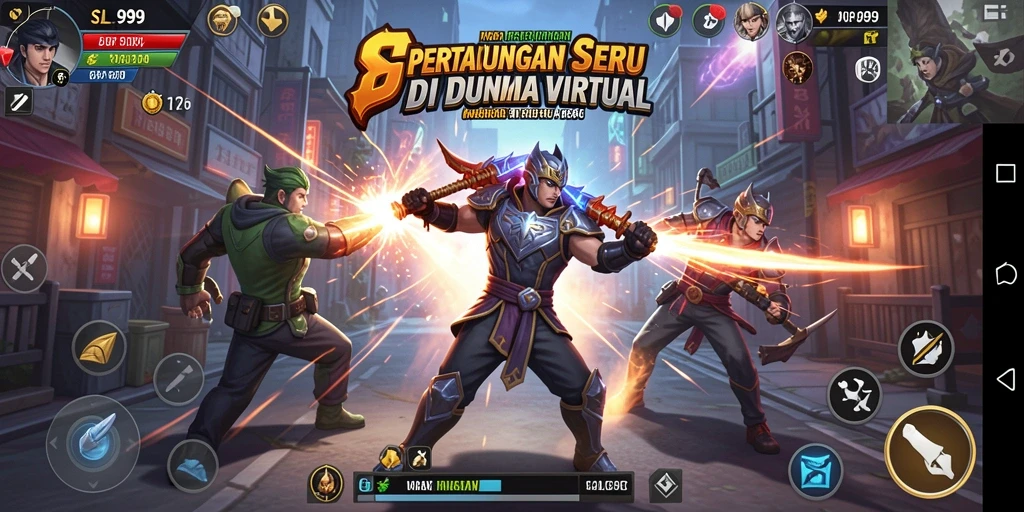 Tampilan mendebarkan dari gameplay pertarungan SL999.