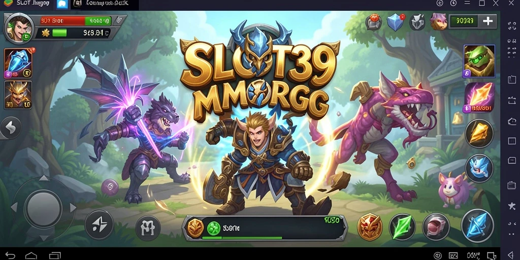 Screenshot gameplay SLOT39 menampilkan aksi pertempuran seru dalam dunia MMORPG.