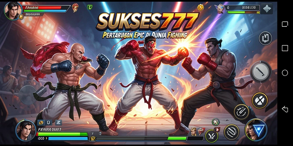 Tampilan gameplay SUKSES777 yang mendebarkan dalam pertarungan Fighting.