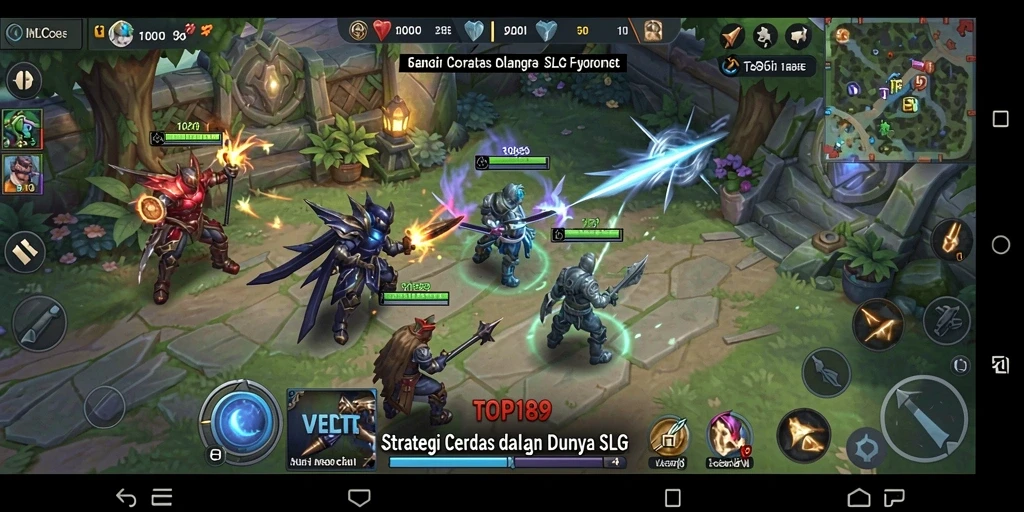 Tampilan gameplay menegangkan di dunia SLG TOPI189.