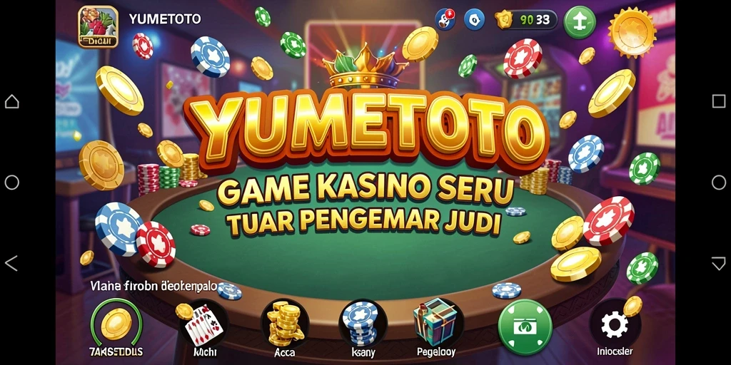 Tampilan gameplay seru YUMETOTO dengan berbagai permainan kasino.